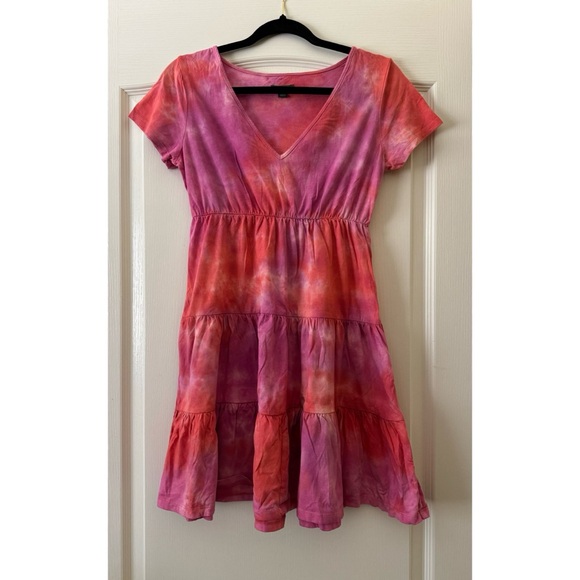 Wild Fable Pink Tie Dye Baby Doll Dress - Picture 1 of 7